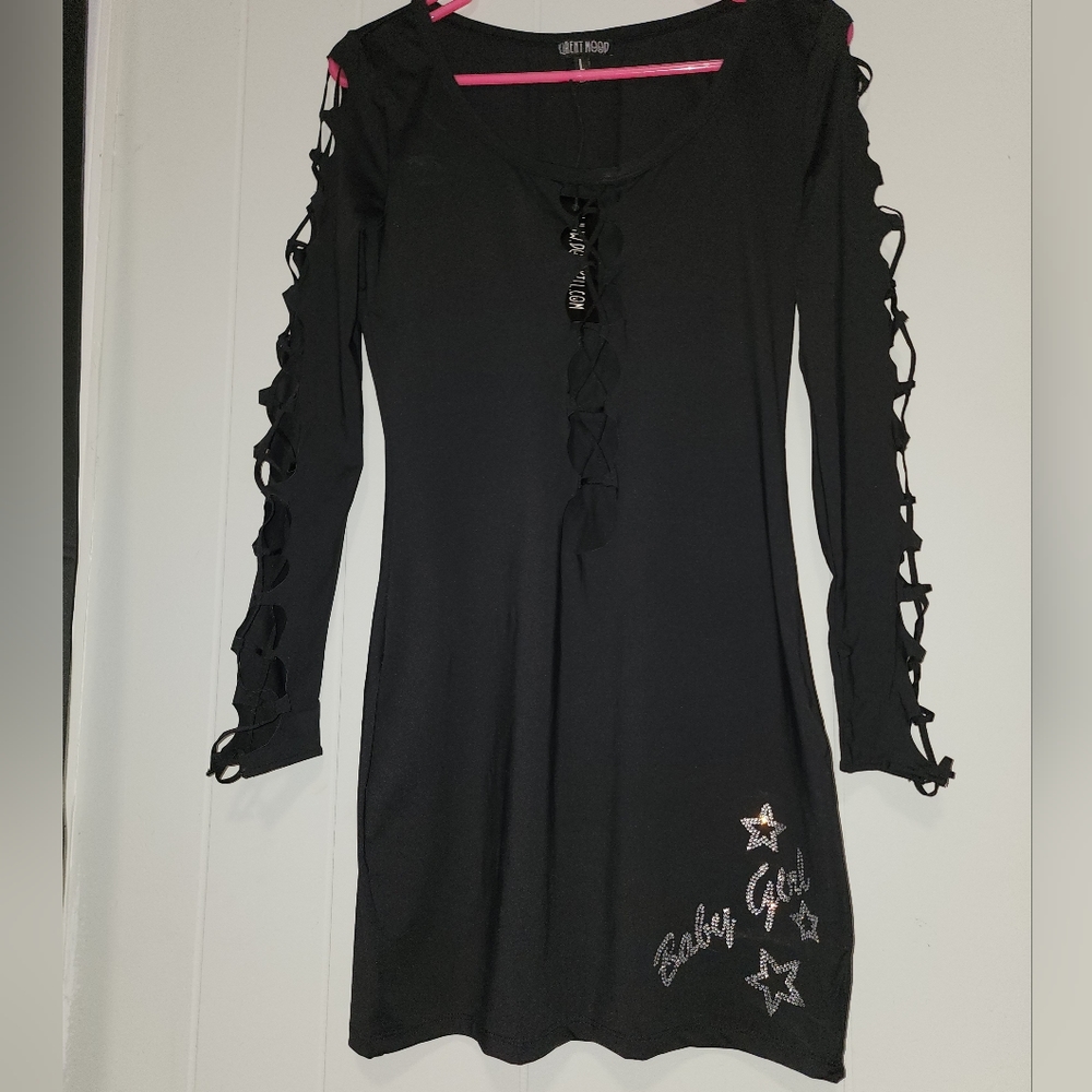 NWT Dolls Kill Sexxy Baby Girl, Cut Up Mini Dress - Picture 13 of 16